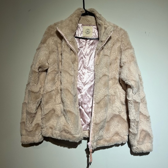 Urban Outfitters Cream Fur Jacket - Size M - Picture 6 of 7